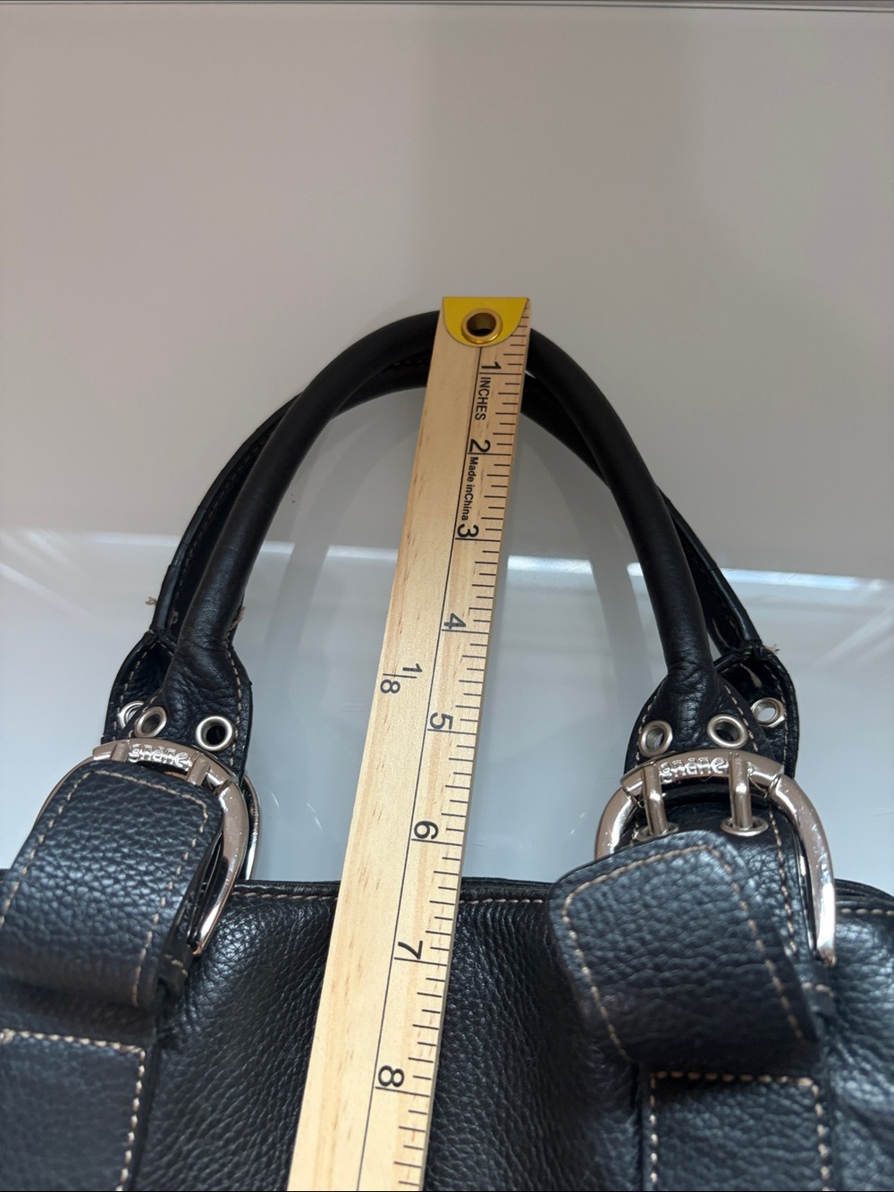 Y2K Tignanello Black Leather Shoulder Bag with Silver Hardware - Picture 13 of 13
